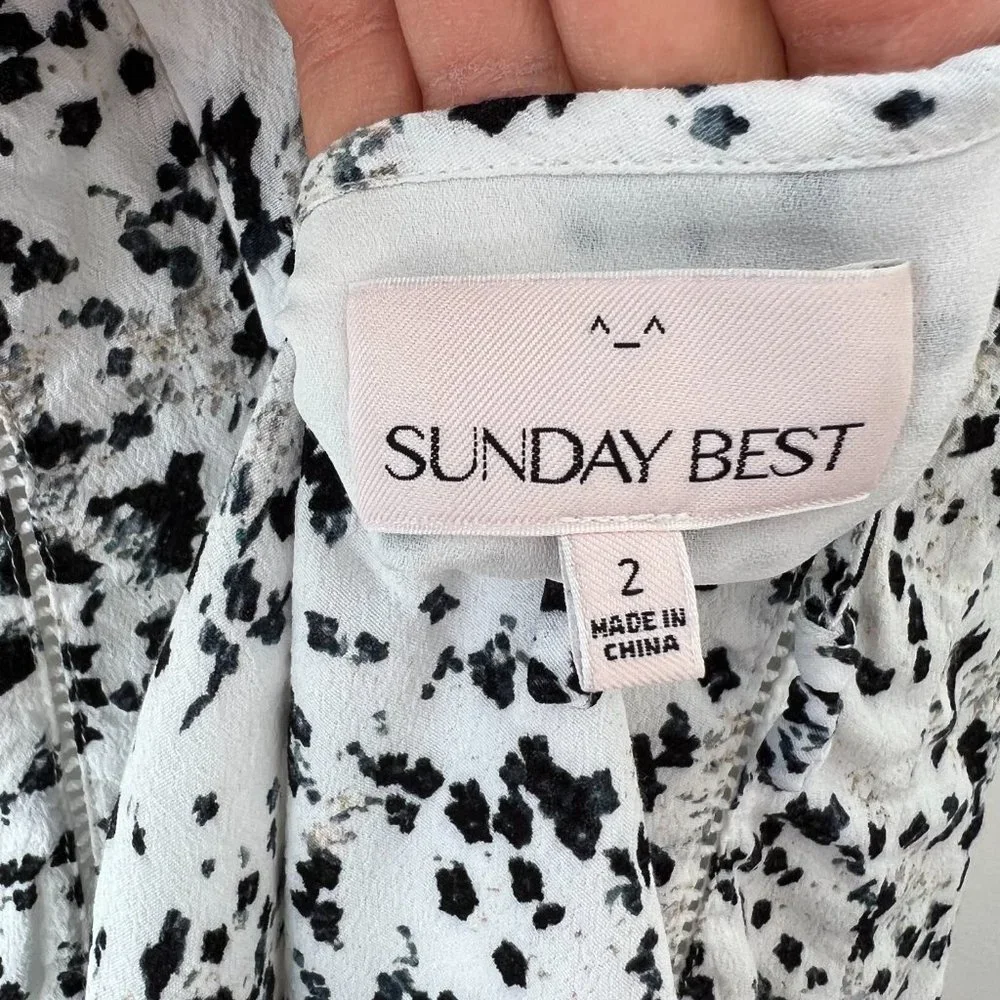 ARITZIA SUNDAY BEST Sexton dress white print - Picture 7 of 7